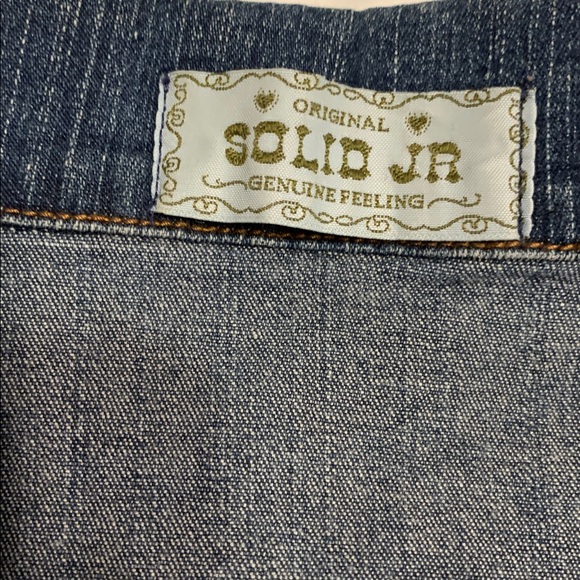 Solid JR Denim Vintage Boho Vest with Paisley Accents. Boho chic,western XS - Picture 8 of 8